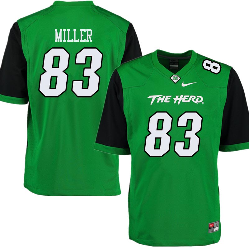 Men #83 Devin Miller Marshall Thundering Herd College Football Jerseys Sale-Green - Click Image to Close
